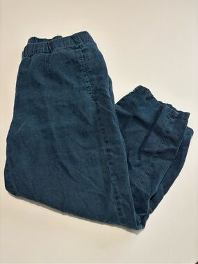 J.Jill Dark Blue Love Linen Lagen Look Capris